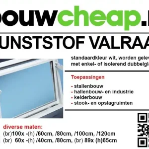 Kunststof Valraam Dubbel Glas " 100x80cm"