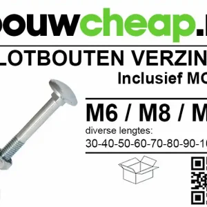 Slotbout Verzinkt M10x150mm DIN603 ( 50 st )