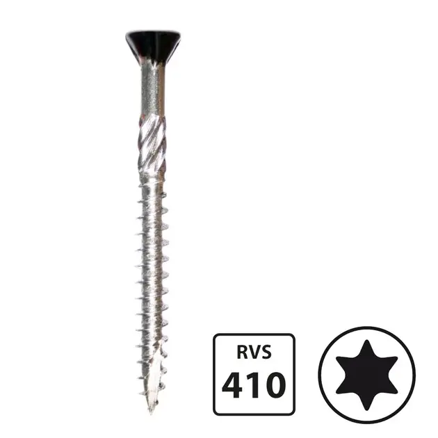 RVS 410 Potdekselschroeven 4.0x50mm Zwart - 100 stuks