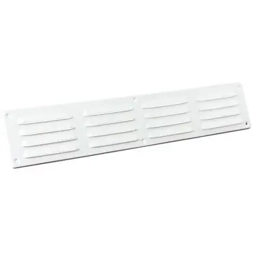 Schoepenrooster aluminium wit