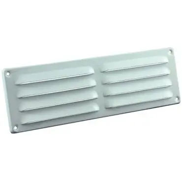 Schoepenrooster aluminium wit