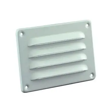 Schoepenrooster aluminium wit