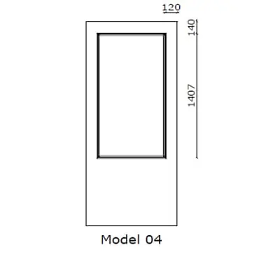 Krepel deurenOpdekdeur ral1013 links gr.glas 201,5cm