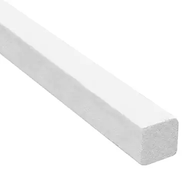 Meranti glaslat recht wit 17x17mm FSC