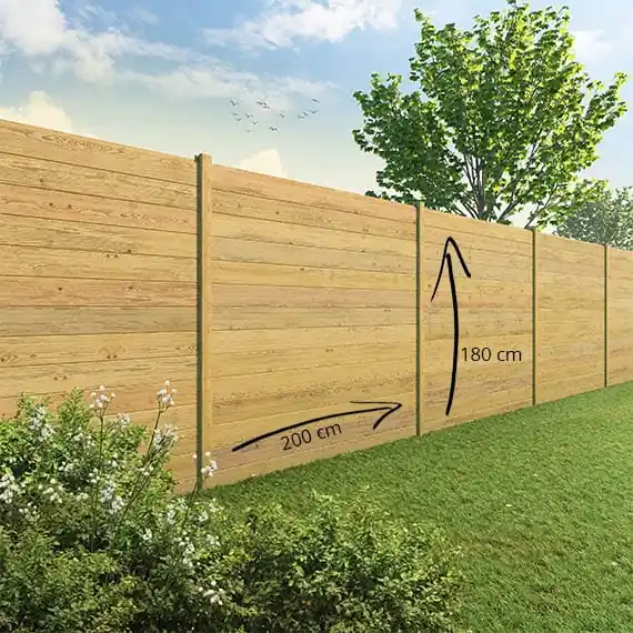 Tuinscherm Velufence grenen groen PEFC