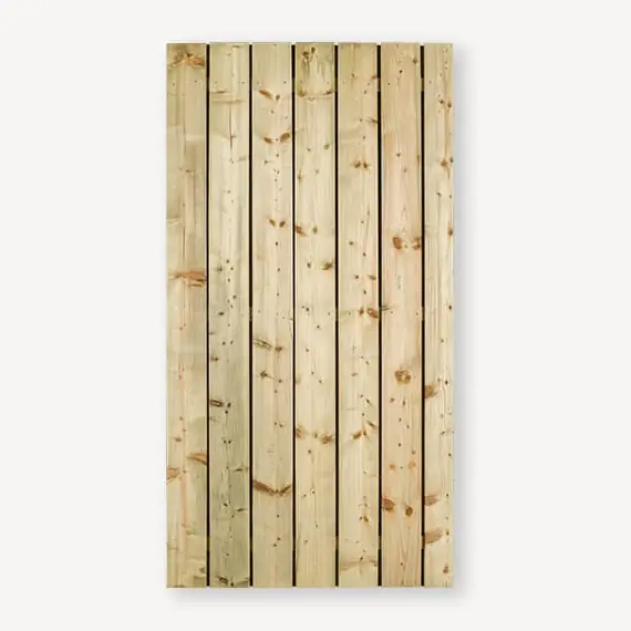 Tuindeur Solide grenen groen zwart frame