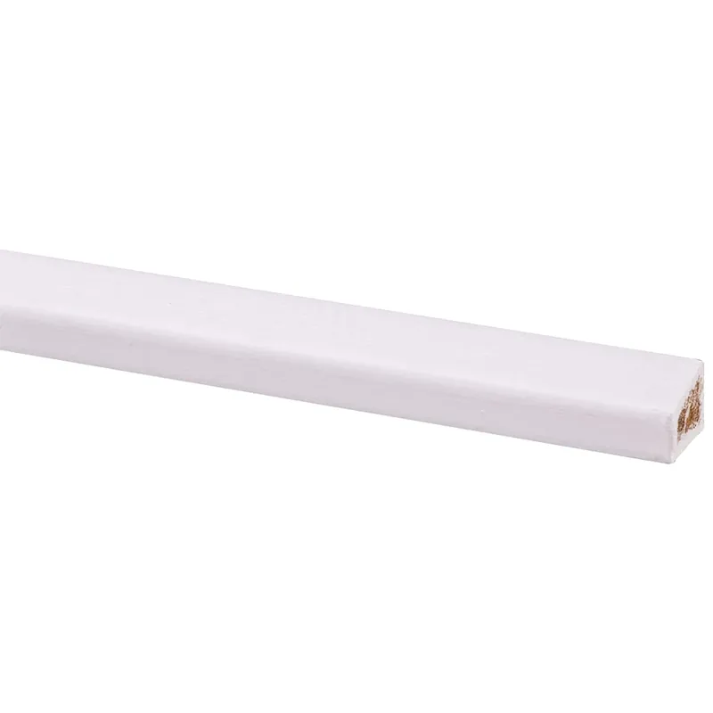 Meranti glaslat schuin wit 19x16mm FSC