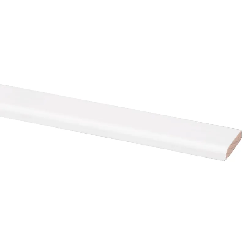 Grenen afdeklijst wit gelakt 5x22mm FSC
