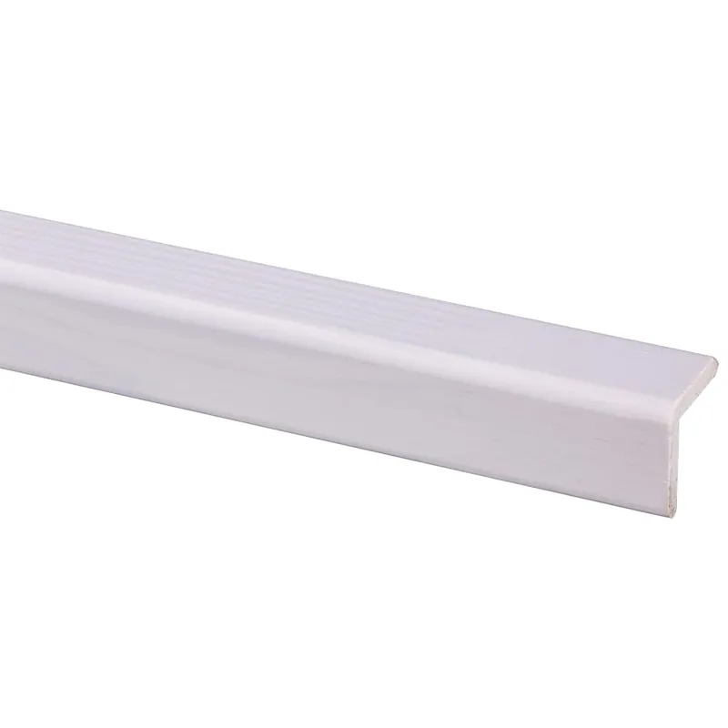Grenen hoeklat wit gegrond 27x27mm FSC