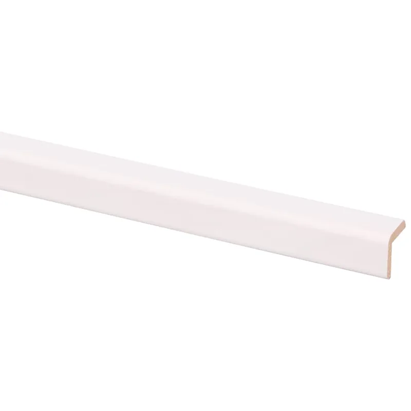 Grenen hoeklat wit gegrond 20x20mm FSC