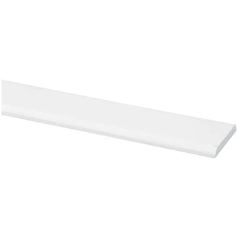 Grenen afdeklijst wit gegrond 4x30mm FSC