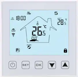 Titan HR603T Digitale Vloerverwarming Thermostaat Programmeerbaar Touchscreen WIFI Wit