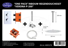Best Design Verona P200 One-Pack Inbouw Regendoucheset 4005270