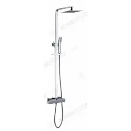 Best Design New-York Opbouw Regendoucheset Vierkant Chroom 3801102