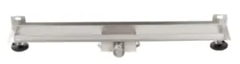 Titan 50SWF RVS Drain / Douchegoot 50 cm + Muurflens (BODY) Zij-uitlaat