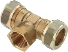 Bonfix T-stuk 12x1/2x12mm Knel Messing 99952