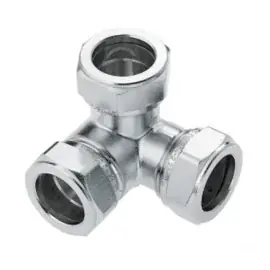 Bonfix Hoek T-stuk 22x22x22mm Knel Vernikkeld 82761AN