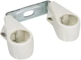 Duplo beugel 22mm KS Wit Grijs