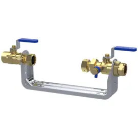 Raminex GWA Watermeterbeugel Set 3/4 met kranen 70009
