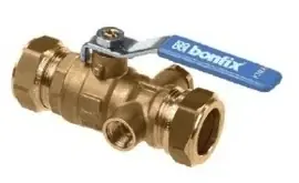 Bonfix Kogelstopkraan 15x15mm met Aftap 97110