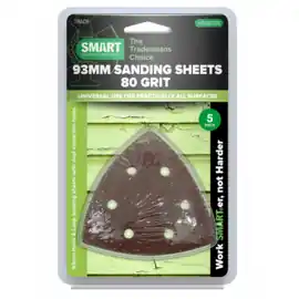 SMART HS08005 Trade 93mm 80 Grit Sanding Sheets - 5pk
