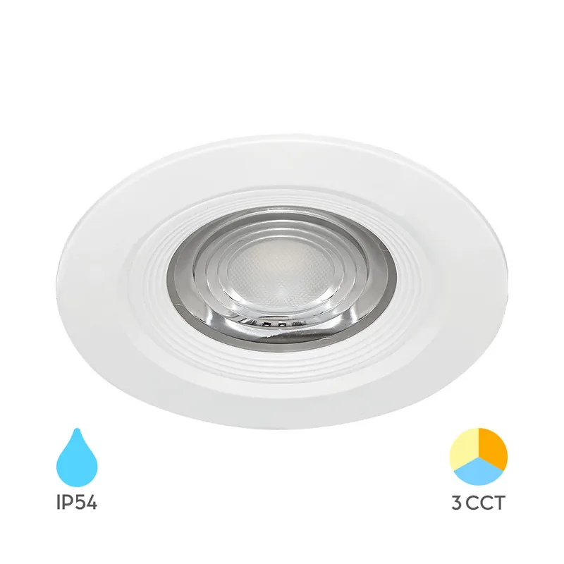 Braytron SPOTLED 7W Rond Wit IP54 3CCT LED Downlight