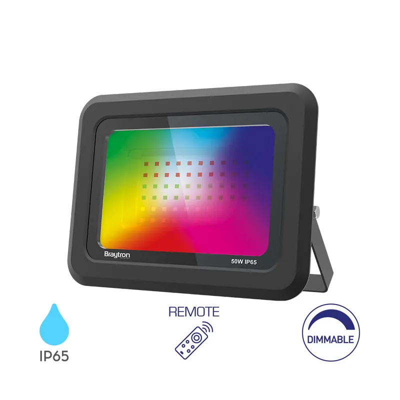 Braytron FLOOD 50W Zwart RGB IP65 LED Floodlight