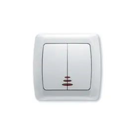 Viko Serieschakelaar met controlelamp Carmen Wit 90561050
