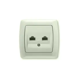 Viko Data 2x Cat6e inbouwdoos Carmen Creme 90562334