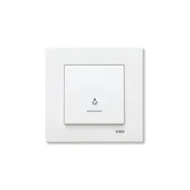 Viko Schakelaar Lamp Impulsdrukker met controlelamp Karre Wit 90960014
