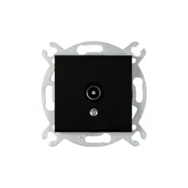 Viko TV (Coax) inbouwdoos End + plaat Novella Black 92105510