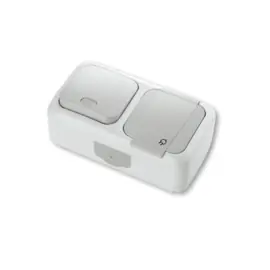 Viko Combinatie Lamp met controlelamp / WCD+RA Hori. Palmiye Grijs 90555594