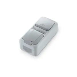 Viko Combinatie Lamp met controlelamp / WCD+RA Vert. Palmiye Grijs 90555793