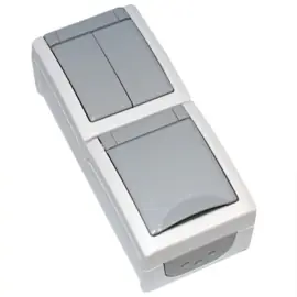 Viko Combinatie Serie / WCD+RA Vert. Pacific Grijs Opbouw SWD 90591082