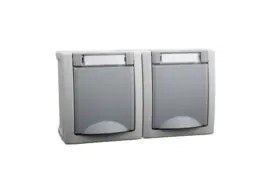 Viko Combinatie WCD dubbel met RA + Eti. Hori. Pacific Grijs Opbouw SWD 90591089