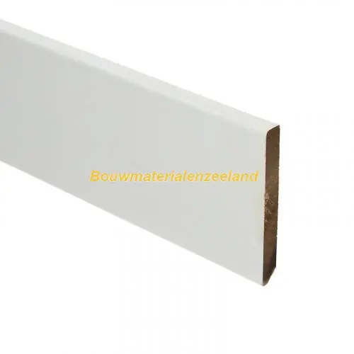 Plint hardhout wit geg. gev. 9x45 mm lang 490 cm