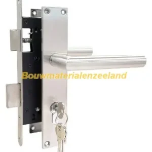 RVS cilinderslotset compleet t.b.v. deurframe compleet