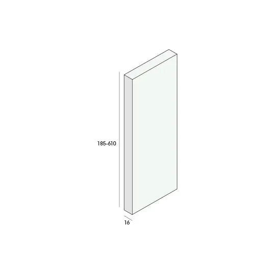 Unipanel bouwpaneel 185x16mm wit 290 cm. lang