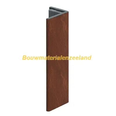 Eindprofiel 17mm Keralit golden oak classic nerf 400 cm. lang