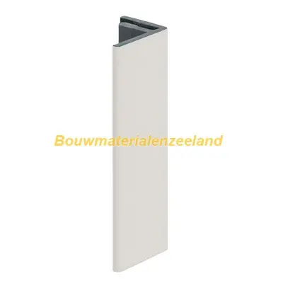 Eindprofiel 17mm Keralit snowwhite pure mat 400 cm. lang