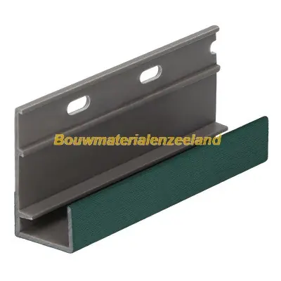 Omrandingprofiel met ontwatering Keralit mosgroen classic nerf 400 cm. lang