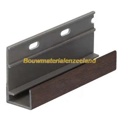 Omrandingprofiel met ontwatering Keralit donker eiken classic nerf 400 cm. lang