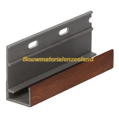 Omrandingprofiel met ontwatering Keralit golden oak classic nerf 400 cm. lang