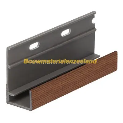 Omrandingprofiel met ontwatering Keralit bruin redceder classic nerf 400 cm. lang