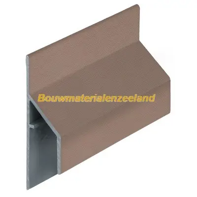 Trim/kraal aansluitprofiel 17mm Keralit bruingrijs classic nerf 600 cm. lang