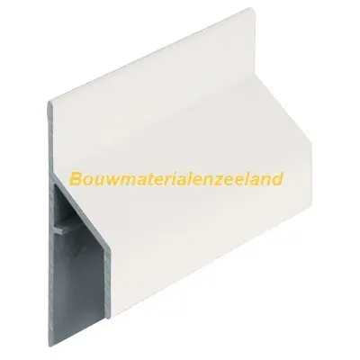 Trim/kraal aansluitprofiel 17mm Keralit wit classic nerf 600 cm. lang