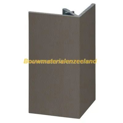 Uitwendig rechthoekprofiel Keralit 46x46mm kwartsgrijs classic nerf 400 cm. lang