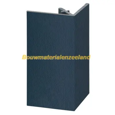 Uitwendig rechthoekprofiel Keralit 46x46mm staalblauw classic nerf 400 cm. lang