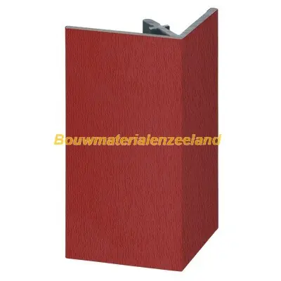 Uitwendig rechthoekprofiel Keralit 46x46mm rood classic nerf 400 cm. lang