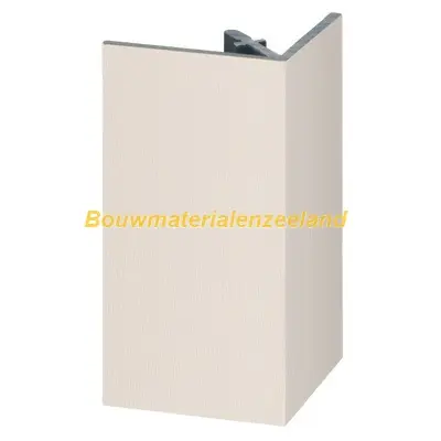 Uitwendig rechthoekprofiel Keralit 46x46mm creme classic nerf 400 cm. lang